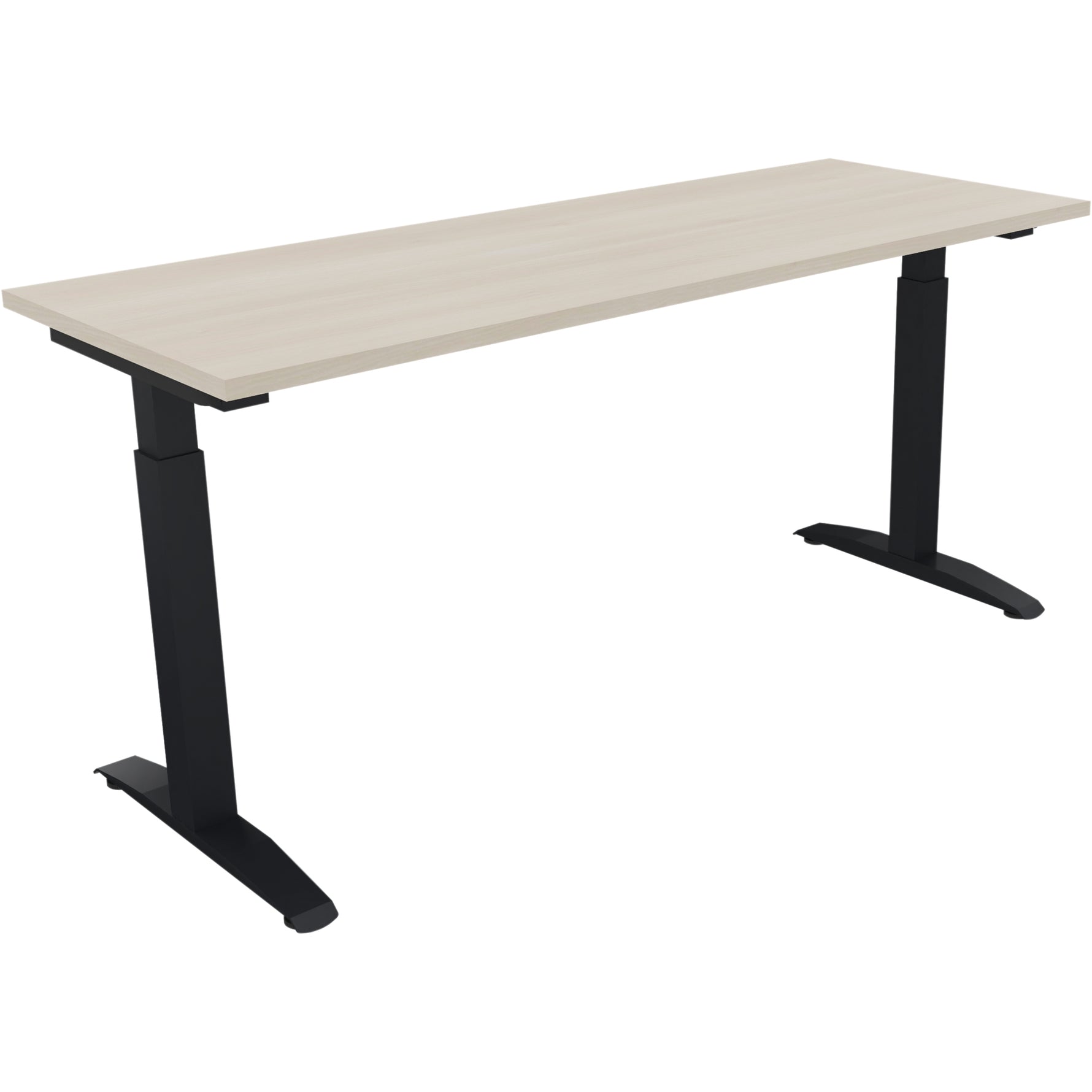 Neutralware Schreibtisch all in one 1.600 x 650-850 x 600 mm (B x H x T) Flachkufe Quadratrohr akazie hell