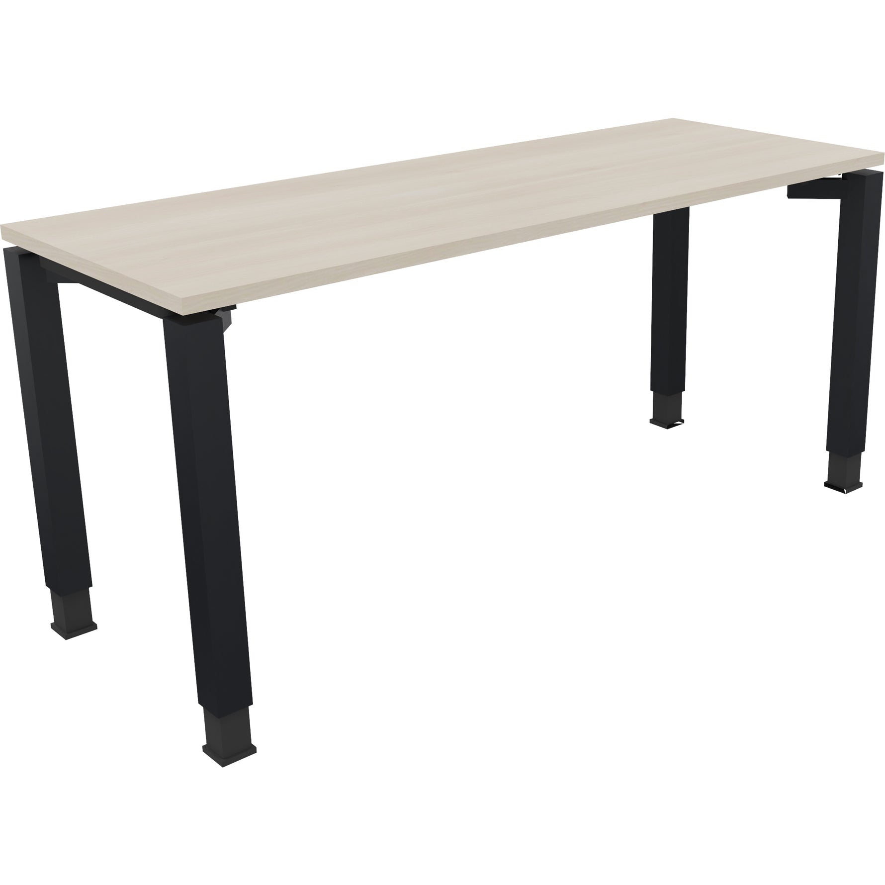 Neutralware Schreibtisch all in one 1.600 x 680-820 x 600 mm (B x H x T) Vierfuß Quadratrohr akazie hell