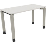 Neutralware Schreibtisch all in one 1.200 x 680-820 x 600 mm (B x H x T) Vierfuß Quadratrohr diamant weiß