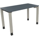 Neutralware Schreibtisch all in one 1.200 x 680-820 x 600 mm (B x H x T) Vierfuß Quadratrohr lavagrau