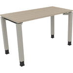 Neutralware Schreibtisch all in one 1.200 x 680-820 x 600 mm (B x H x T) Vierfuß Quadratrohr eiche natur