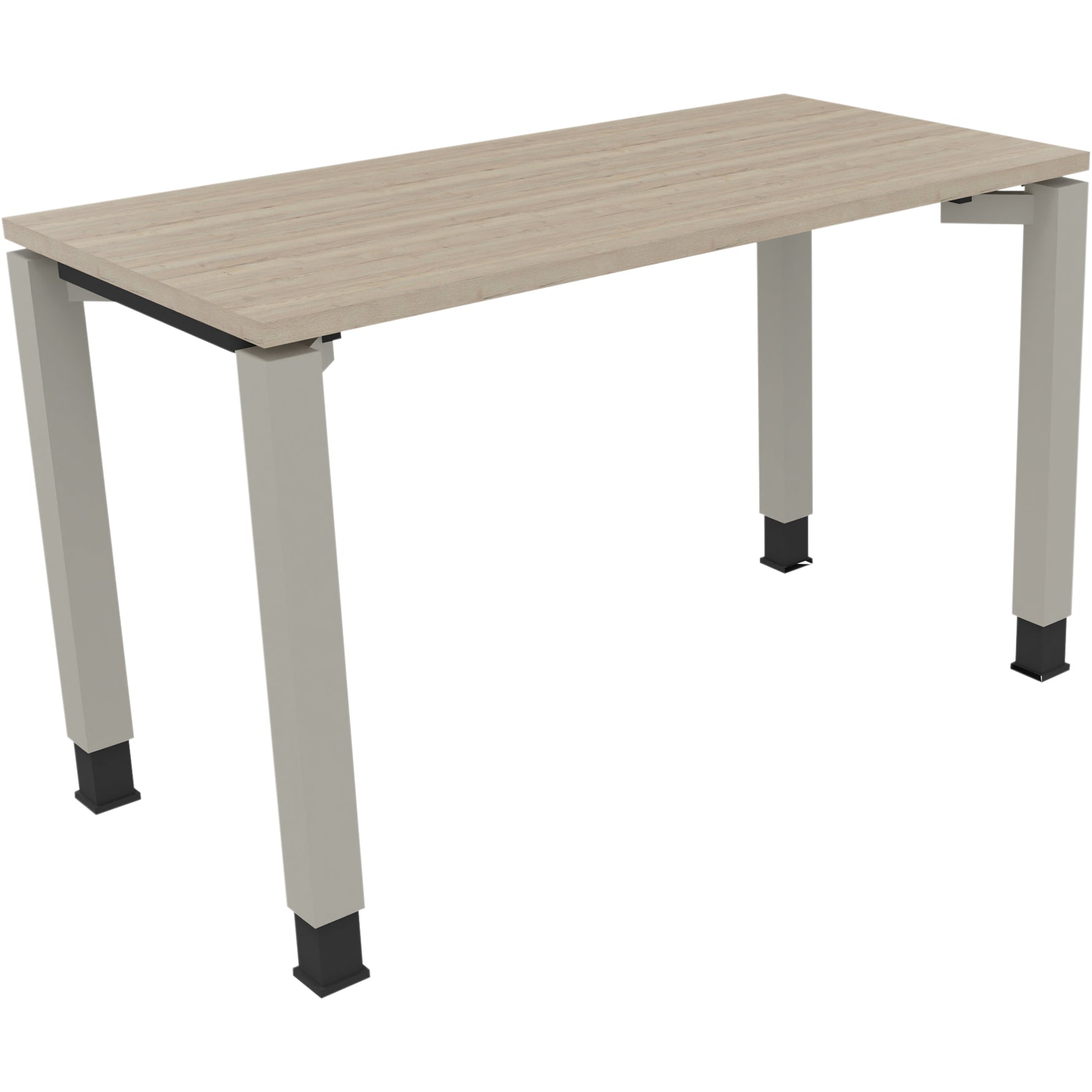 Neutralware Schreibtisch all in one 1.200 x 680-820 x 600 mm (B x H x T) Vierfuß Quadratrohr eiche natur