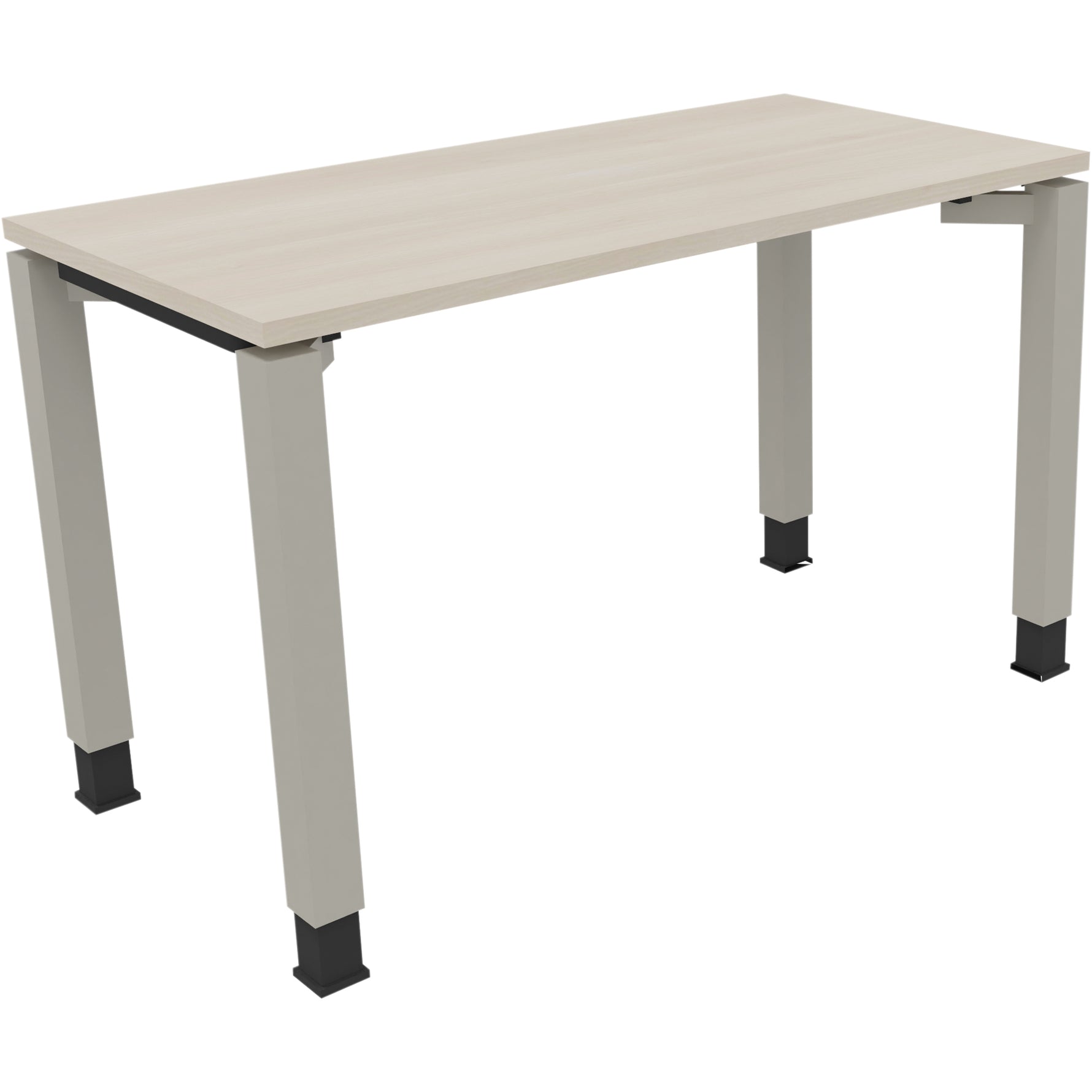 Neutralware Schreibtisch all in one 1.200 x 680-820 x 600 mm (B x H x T) Vierfuß Quadratrohr akazie hell