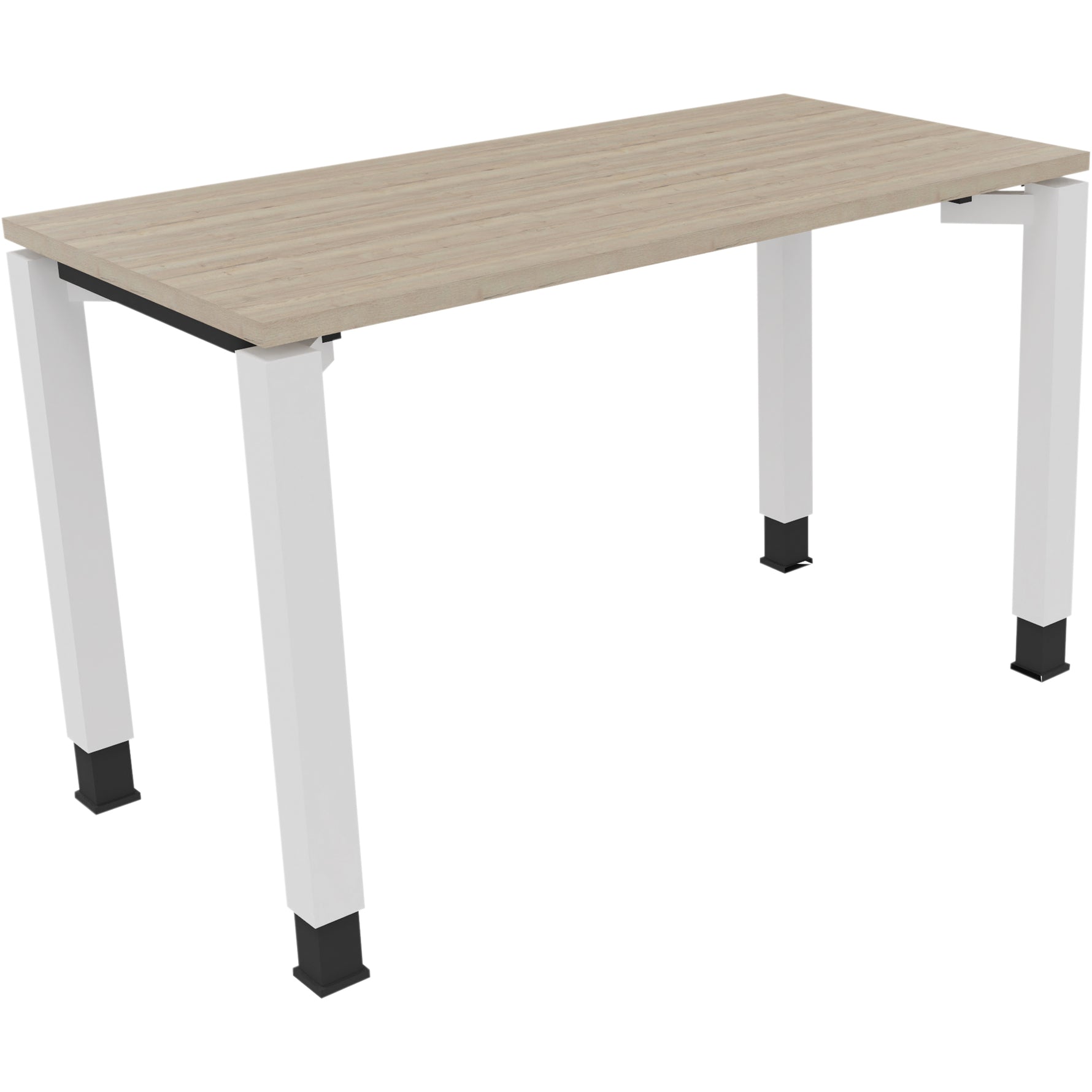 Neutralware Schreibtisch all in one 1.200 x 680-820 x 600 mm (B x H x T) Vierfuß Quadratrohr eiche natur – Produktbild 2