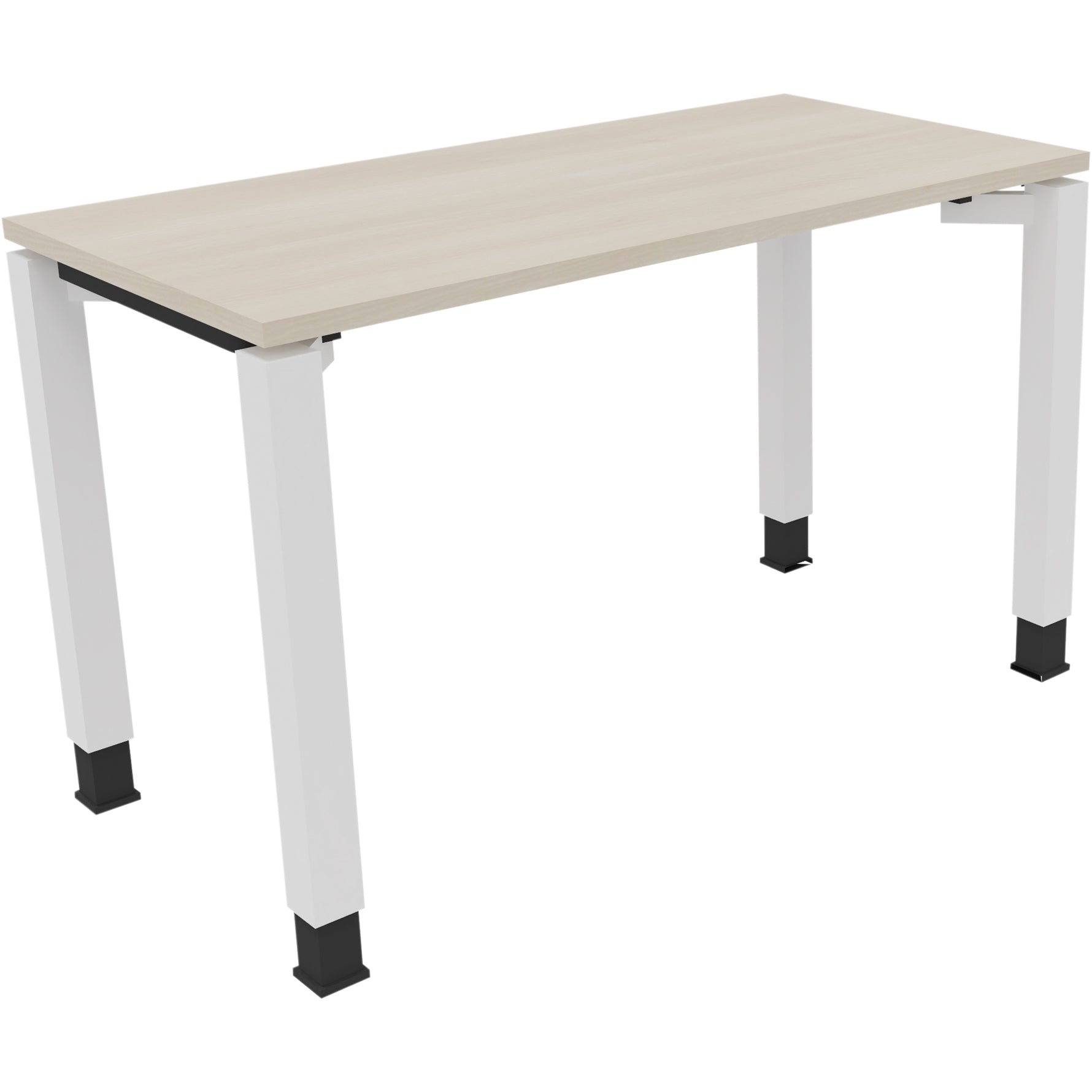 Neutralware Schreibtisch all in one 1.200 x 680-820 x 600 mm (B x H x T) Vierfuß Quadratrohr akazie hell – Produktbild 2