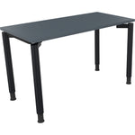 Neutralware Schreibtisch all in one 1.200 x 680-820 x 600 mm (B x H x T) Vierfuß Rundrohr lavagrau