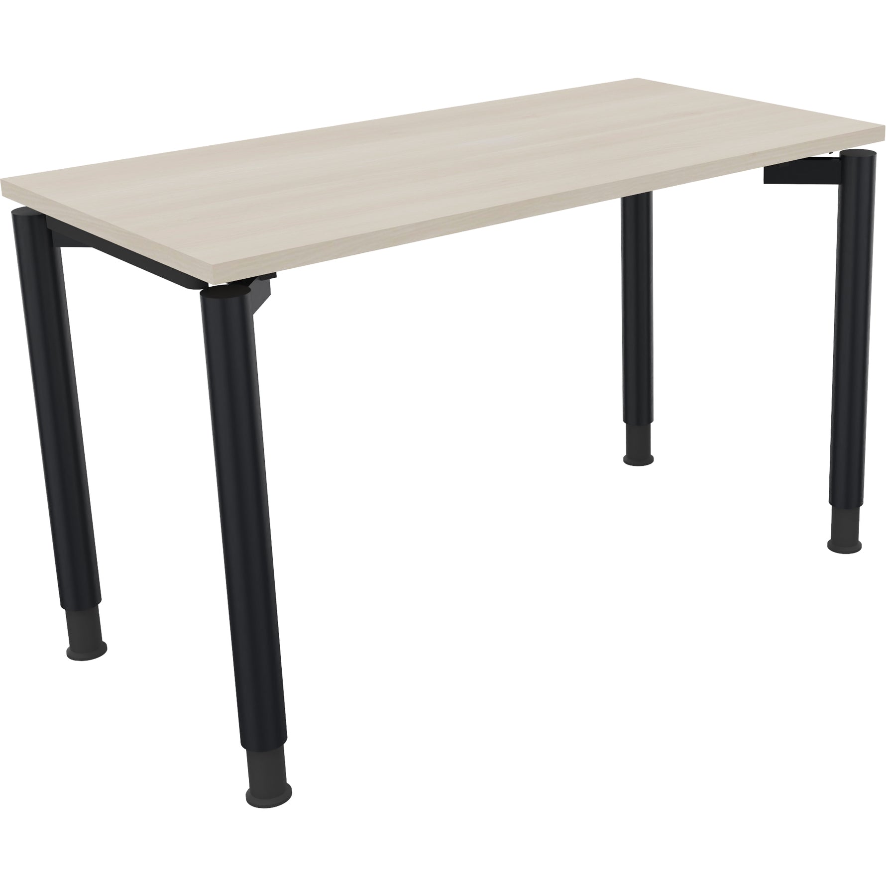 Neutralware Schreibtisch all in one 1.200 x 680-820 x 600 mm (B x H x T) Vierfuß Rundrohr akazie hell