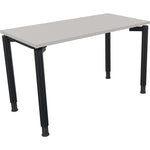 Neutralware Schreibtisch all in one 1.200 x 680-820 x 600 mm (B x H x T) Vierfuß Rundrohr lichtgrau