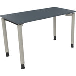 Neutralware Schreibtisch all in one 1.200 x 680-820 x 600 mm (B x H x T) Vierfuß Rundrohr lavagrau – Produktbild 2