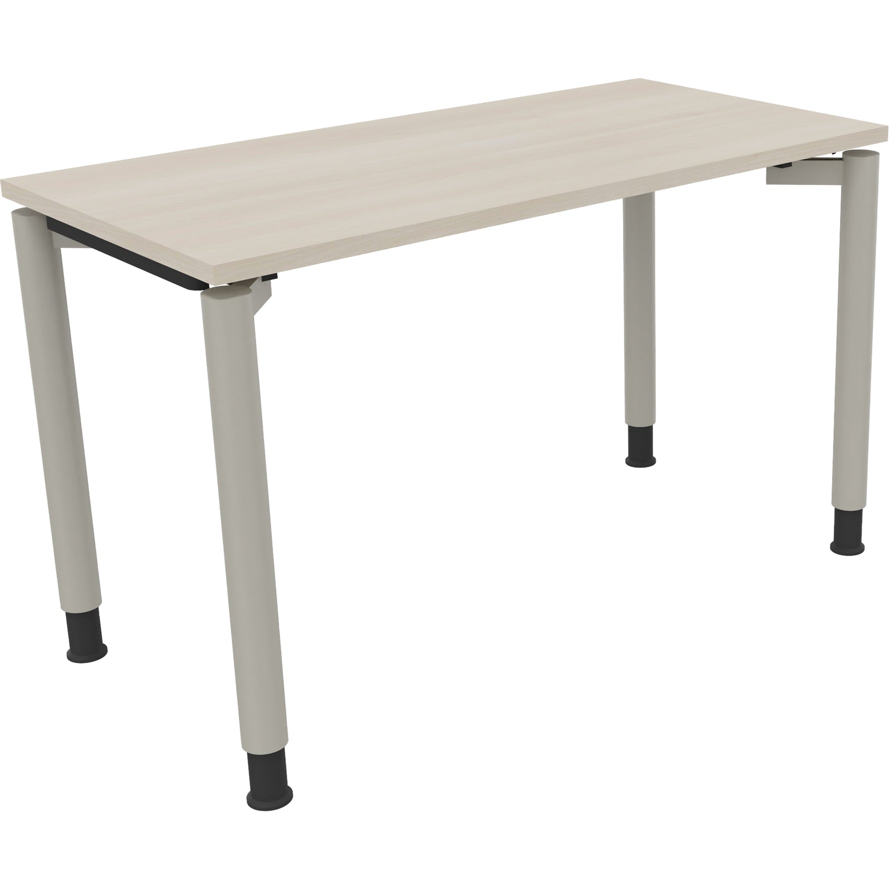 Neutralware Schreibtisch all in one 1.200 x 680-820 x 600 mm (B x H x T) Vierfuß Rundrohr akazie hell – Produktbild 2