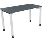 Neutralware Schreibtisch all in one 1.200 x 680-820 x 600 mm (B x H x T) Vierfuß Rundrohr lavagrau – Produktbild 3