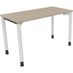 Neutralware Schreibtisch all in one 1.200 x 680-820 x 600 mm (B x H x T) Vierfuß Rundrohr eiche natur – Produktbild 3
