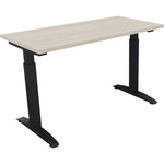 Neutralware Schreibtisch all in one 1.200 x 650-850 x 600 mm (B x H x T) Flachkufe Quadratrohr akazie hell