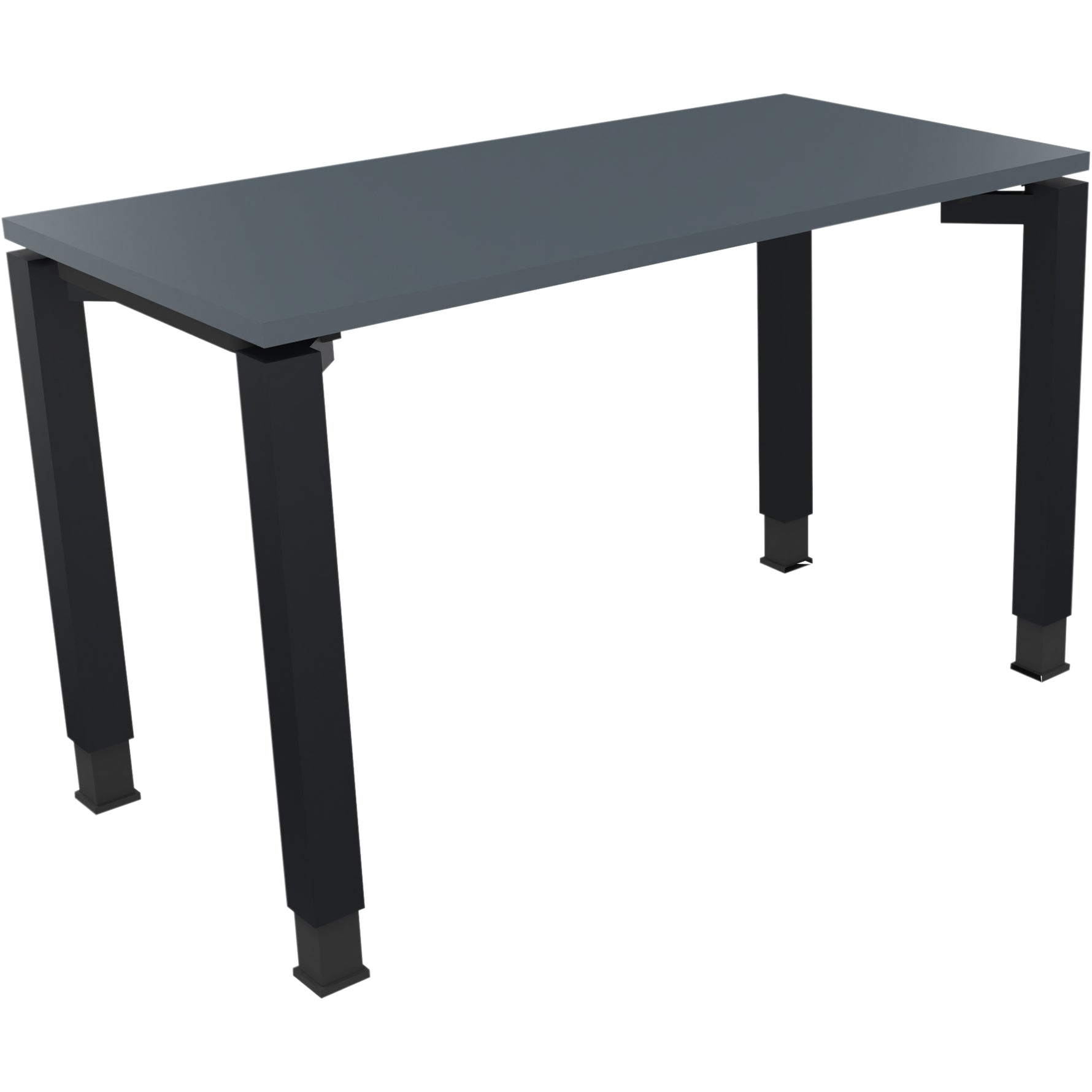 Neutralware Schreibtisch all in one 1.200 x 680-820 x 600 mm (B x H x T) Vierfuß Quadratrohr lavagrau