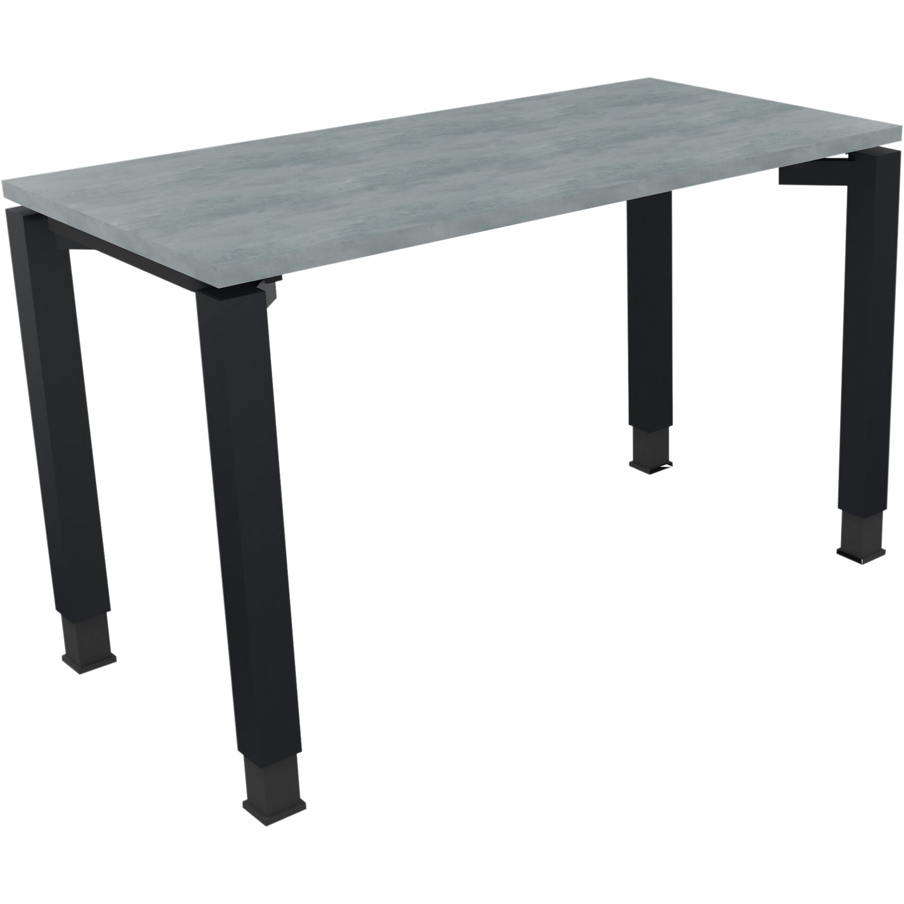 Neutralware Schreibtisch all in one 1.200 x 680-820 x 600 mm (B x H x T) Vierfuß Quadratrohr beton hell