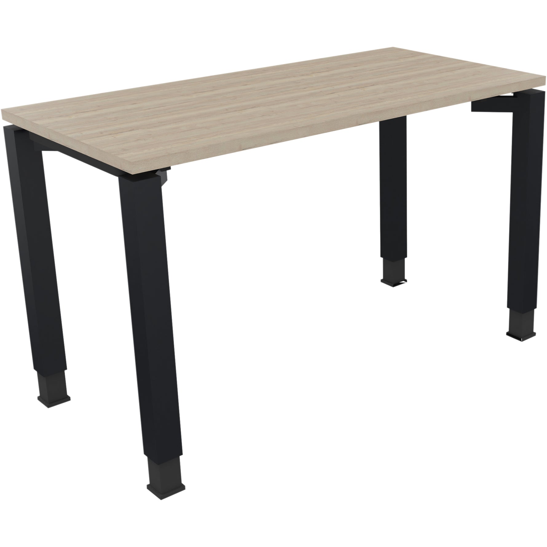 Neutralware Schreibtisch all in one 1.200 x 680-820 x 600 mm (B x H x T) Vierfuß Quadratrohr eiche Natur