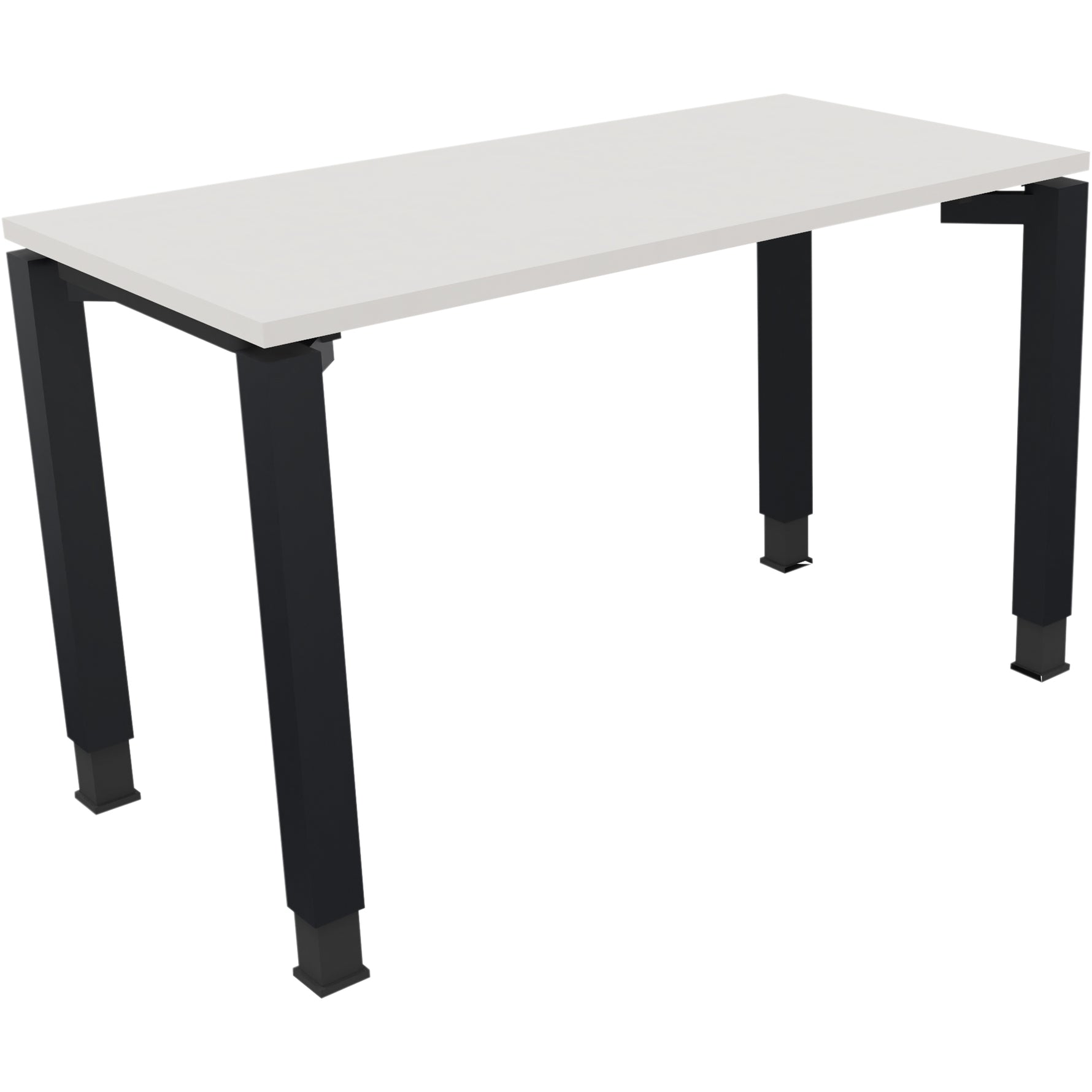Neutralware Schreibtisch all in one 1.200 x 680-820 x 600 mm (B x H x T) Vierfuß Quadratrohr diamantweiß