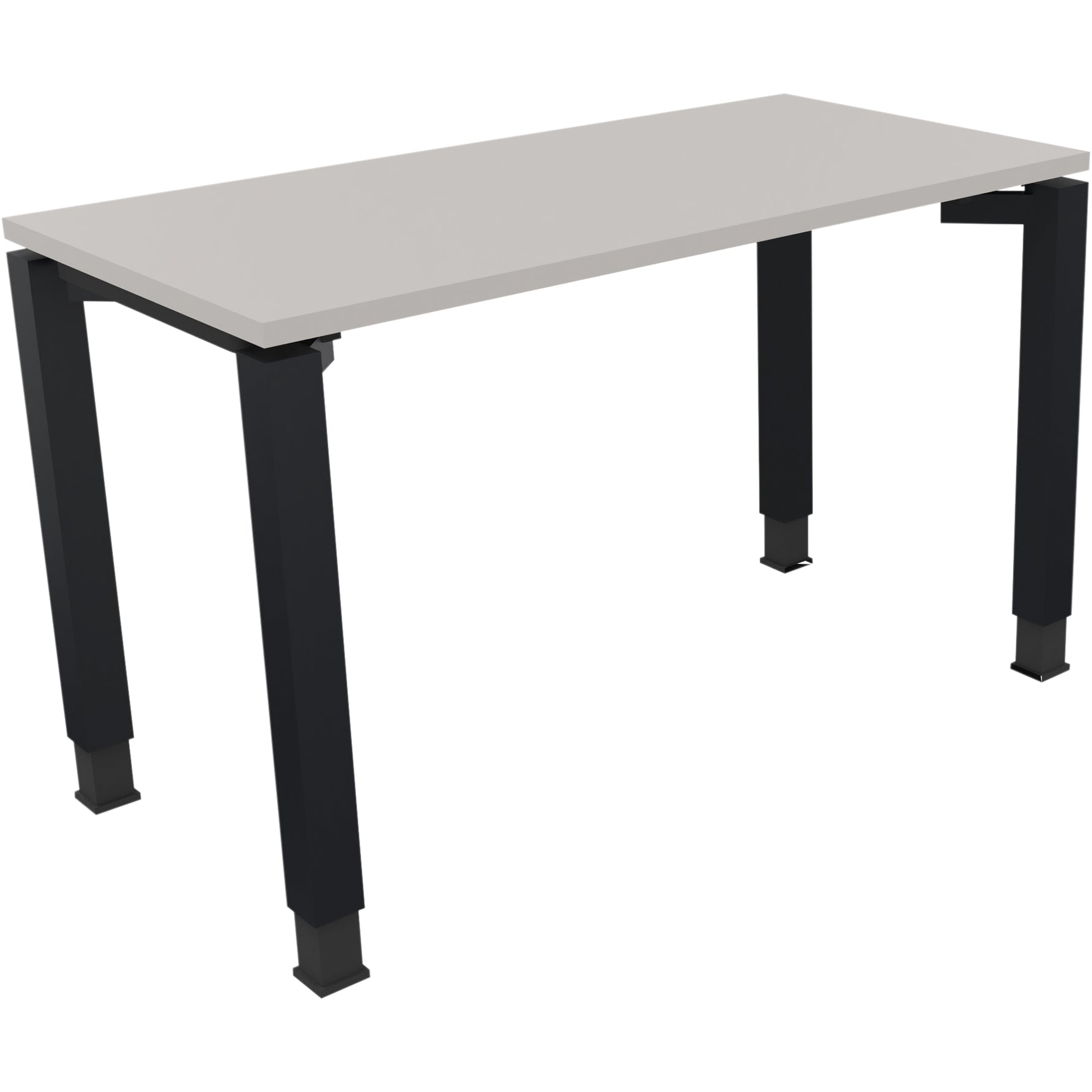 Neutralware Schreibtisch all in one 1.200 x 680-820 x 600 mm (B x H x T) Vierfuß Quadratrohr lichtgrau