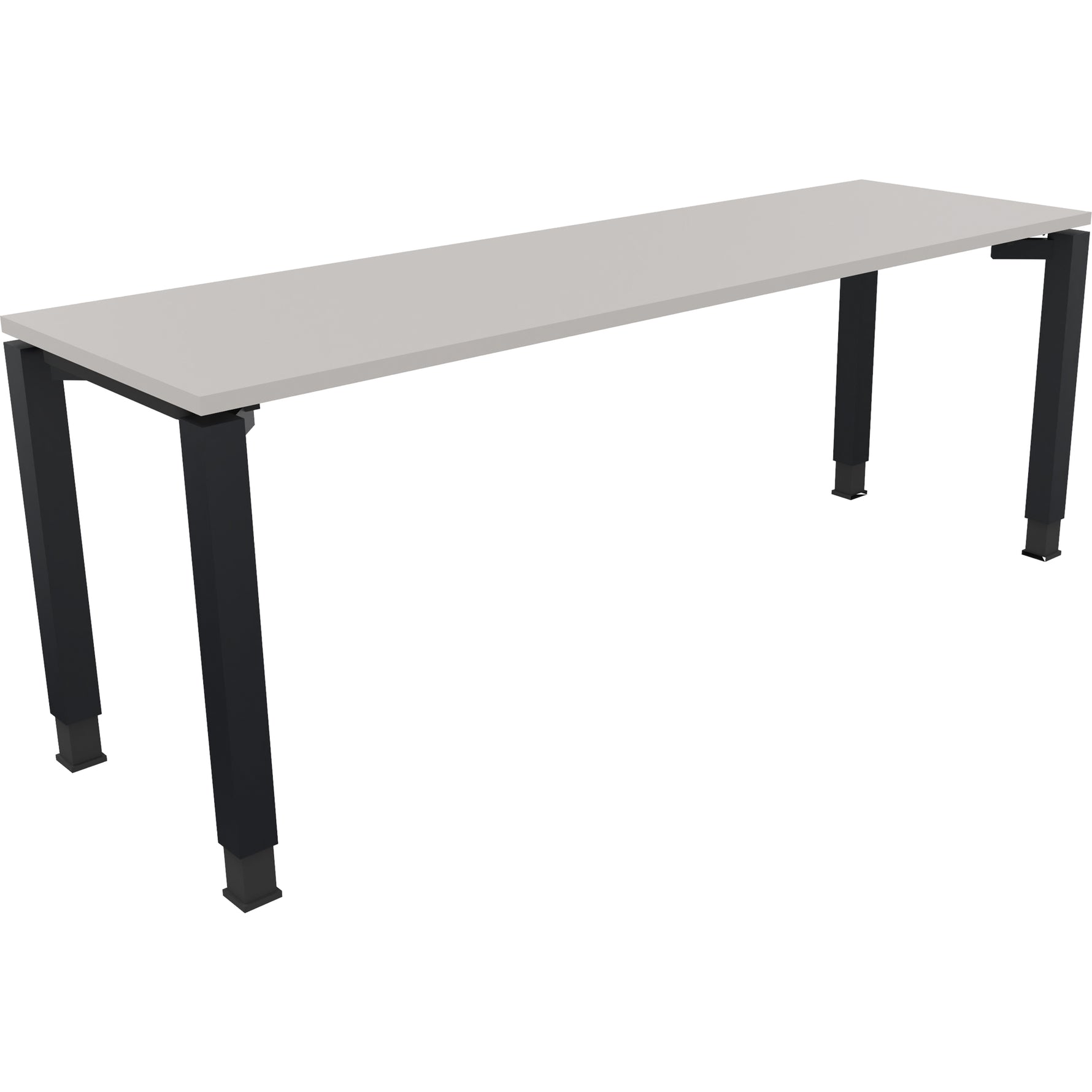 Neutralware Schreibtisch all in one 2.000 x 680-820 x 600 mm (B x H x T) Vierfuß Quadratrohr lichtgrau