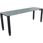 Neutralware Schreibtisch all in one 2.000 x 680-820 x 600 mm (B x H x T) Vierfuß Quadratrohr beton hell