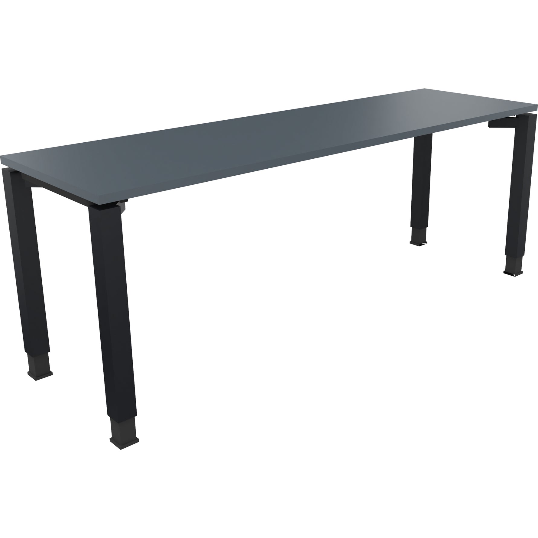 Neutralware Schreibtisch all in one 2.000 x 680-820 x 600 mm (B x H x T) Vierfuß Quadratrohr lavagrau