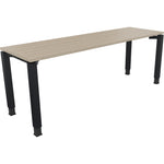 Neutralware Schreibtisch all in one 2.000 x 680-820 x 600 mm (B x H x T) Vierfuß Quadratrohr eiche natur