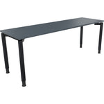 Neutralware Schreibtisch all in one 2.000 x 680-820 x 600 mm (B x H x T) Vierfuß Rundrohr lavagrau
