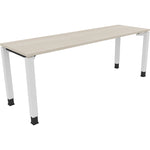 Neutralware Schreibtisch all in one 2.000 x 680-820 x 600 mm (B x H x T) Vierfuß Quadratrohr akazie hell – Produktbild 3