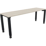 Neutralware Schreibtisch all in one 2.000 x 680-820 x 600 mm (B x H x T) Vierfuß Quadratrohr akazie hell