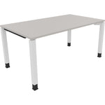 Neutralware Schreibtisch all in one 1.600 x 680-820 x 900 mm (B x H x T) Vierfuß Quadratrohr lichtgrau – Produktbild 3