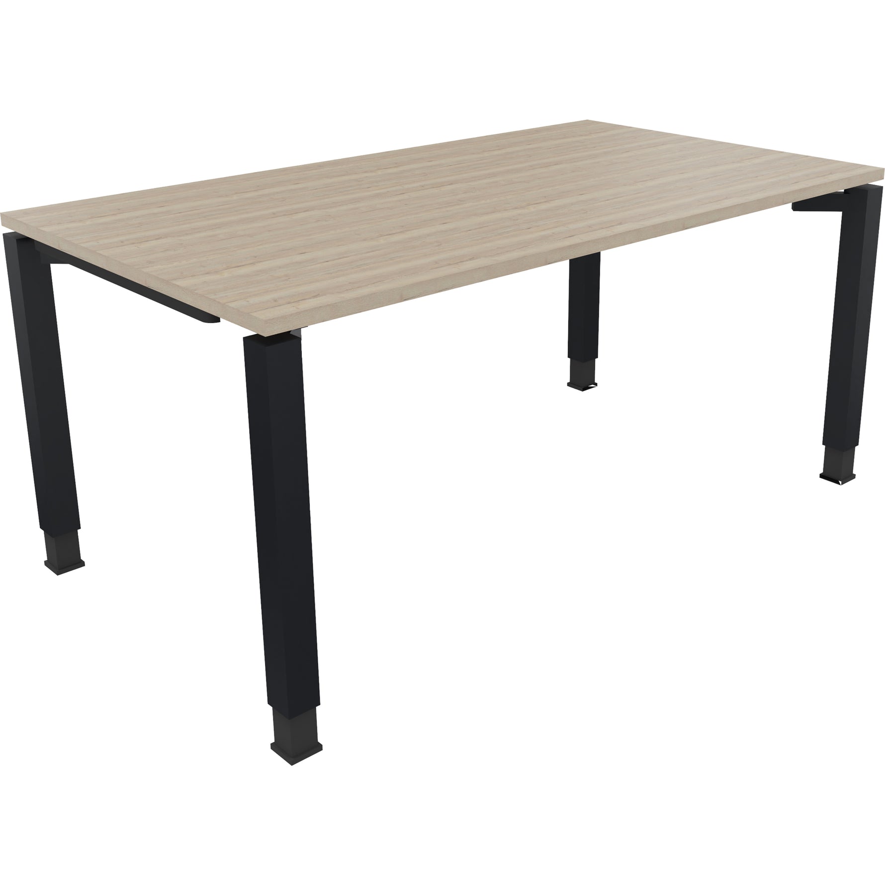 Neutralware Schreibtisch all in one 1.600 x 680-820 x 900 mm (B x H x T) Vierfuß Quadratrohr eiche natur