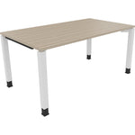 Neutralware Schreibtisch all in one 1.600 x 680-820 x 900 mm (B x H x T) Vierfuß Quadratrohr eiche natur – Produktbild 3
