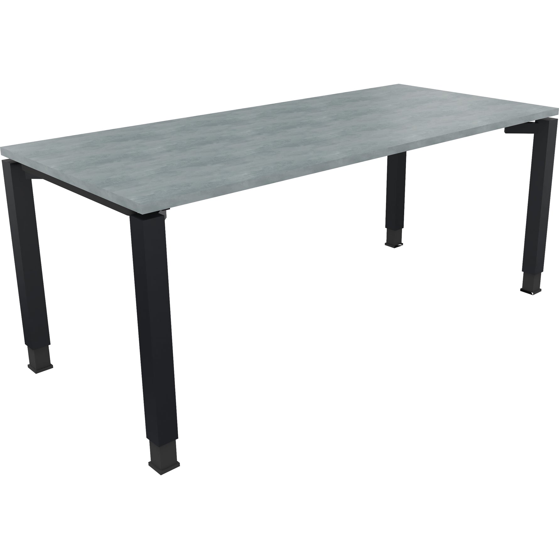 Neutralware Schreibtisch all in one 1.800 x 680-820 x 800 mm (B x H x T) Vierfuß Quadratrohr beton hell