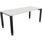 Neutralware Schreibtisch all in one 1.800 x 680-820 x 800 mm (B x H x T) Vierfuß Quadratrohr diamantweiß