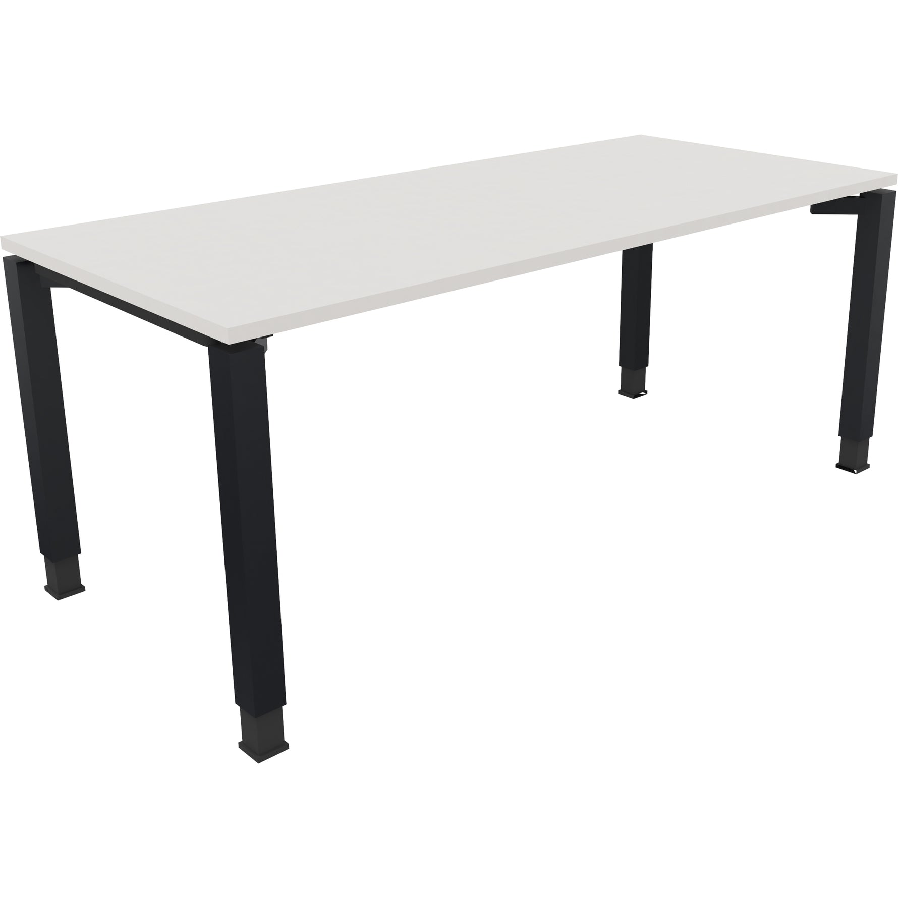 Neutralware Schreibtisch all in one 1.800 x 680-820 x 800 mm (B x H x T) Vierfuß Quadratrohr diamantweiß