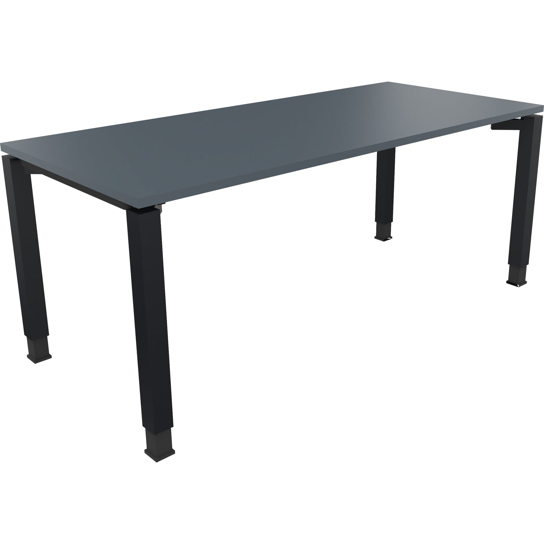 Neutralware Schreibtisch all in one 1.800 x 680-820 x 800 mm (B x H x T) Vierfuß Quadratrohr lavagrau