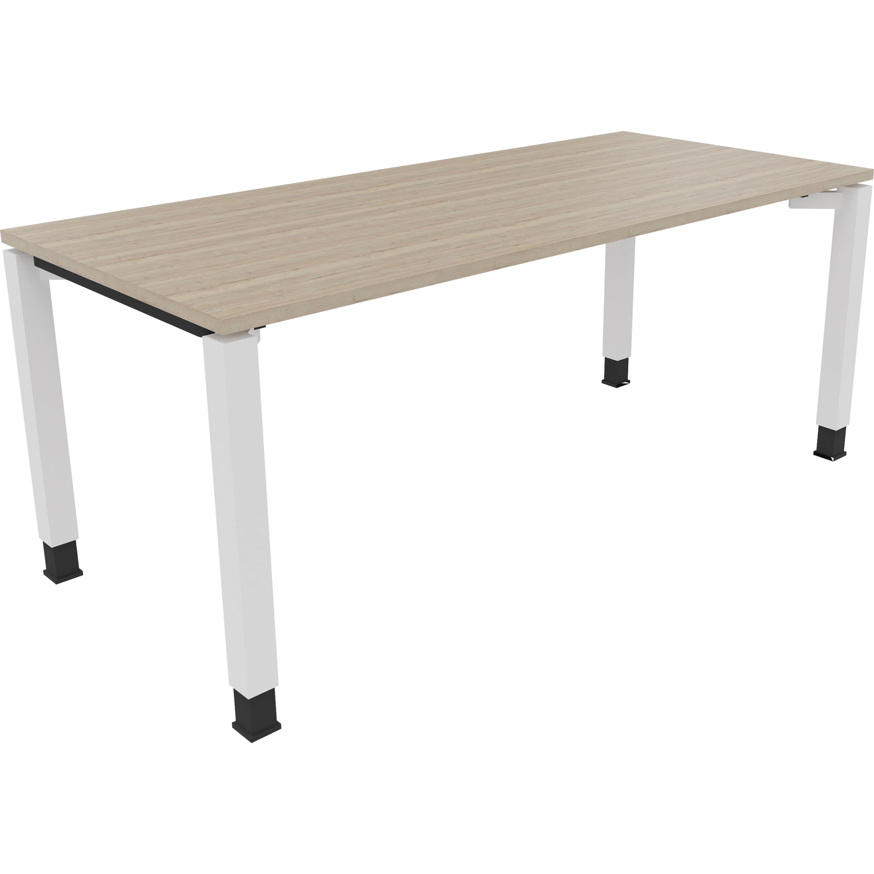 Neutralware Schreibtisch all in one 1.800 x 680-820 x 800 mm (B x H x T) Vierfuß Quadratrohr eiche natur – Produktbild 3