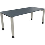 Neutralware Schreibtisch all in one 1.800 x 680-820 x 800 mm (B x H x T) Vierfuß Quadratrohr lavagrau – Produktbild 2