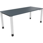 Neutralware Schreibtisch all in one 1.800 x 680-820 x 800 mm (B x H x T) Vierfuß Quadratrohr lavagrau – Produktbild 3