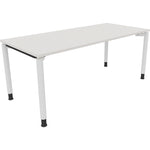 Neutralware Schreibtisch all in one 1.800 x 680-820 x 800 mm (B x H x T) Vierfuß Rundrohr diamantweiß – Produktbild 3