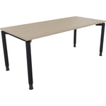 Neutralware Schreibtisch all in one 1.800 x 680-820 x 800 mm (B x H x T) Vierfuß Rundrohr eiche natur