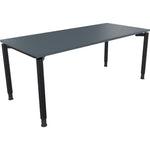 Neutralware Schreibtisch all in one 1.800 x 680-820 x 800 mm (B x H x T) Vierfuß Rundrohr lavagrau