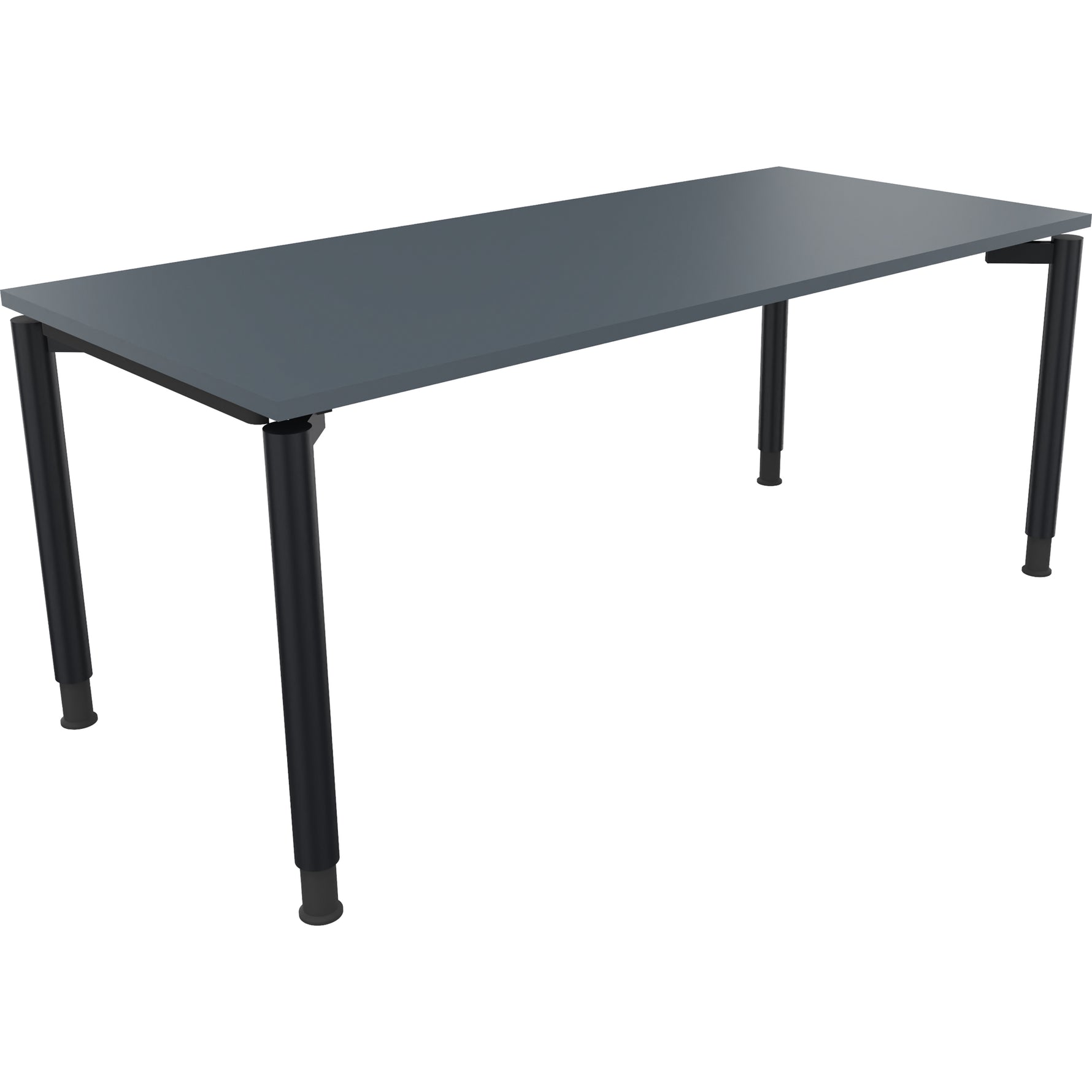 Neutralware Schreibtisch all in one 1.800 x 680-820 x 800 mm (B x H x T) Vierfuß Rundrohr lavagrau
