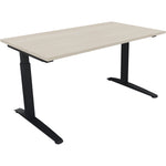 Neutralware Schreibtisch all in one 1.400 x 650-850 x 800 mm (B x H x T) Flachkufe Quadratrohr akazie hell