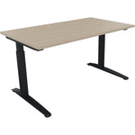 Neutralware Schreibtisch all in one 1.400 x 650-850 x 800 mm (B x H x T) Flachkufe Quadratrohr eiche natur