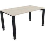 Neutralware Schreibtisch all in one 1.400 x 680-820 x 800 mm (B x H x T) Vierfuß Quadratrohr akazie hell
