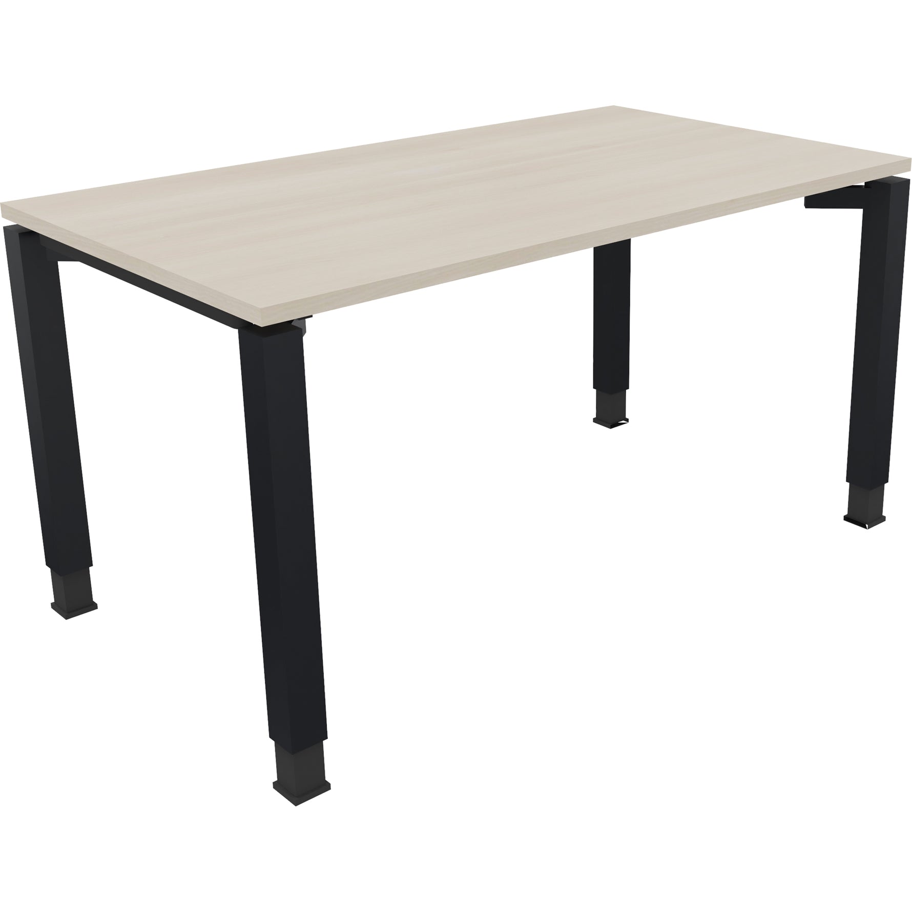 Neutralware Schreibtisch all in one 1.400 x 680-820 x 800 mm (B x H x T) Vierfuß Quadratrohr akazie hell