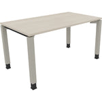 Neutralware Schreibtisch all in one 1.400 x 680-820 x 800 mm (B x H x T) Vierfuß Quadratrohr akazie hell – Produktbild 2