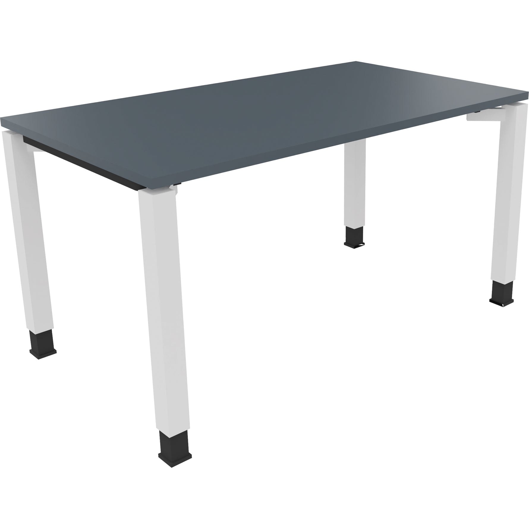 Neutralware Schreibtisch all in one 1.400 x 680-820 x 800 mm (B x H x T) Vierfuß Quadratrohr lavagrau