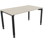 Neutralware Schreibtisch all in one 1.400 x 680-820 x 800 mm (B x H x T) Vierfuß Rundrohr akazie hell